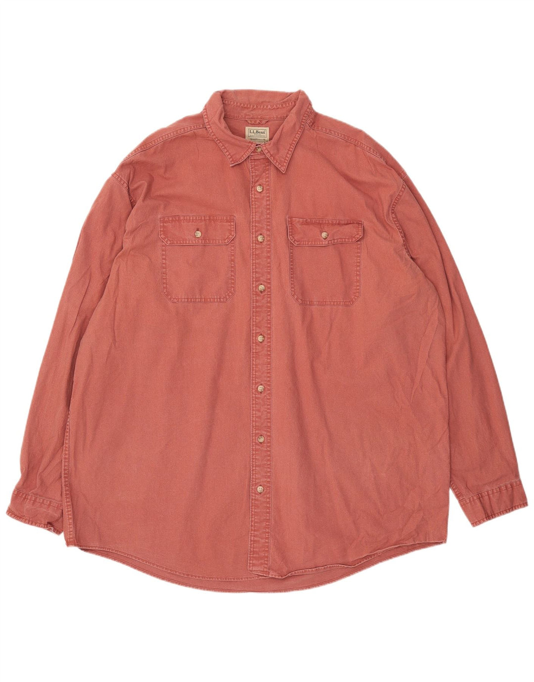 L.L.BEAN Camisa alta de ajuste tradicional para hombre 2XL Algodón rojo
