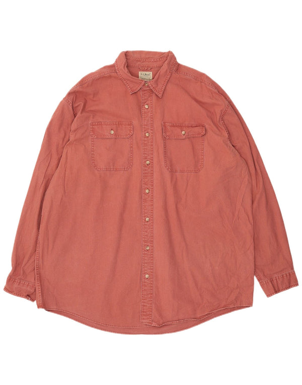 L.L.BEAN Camisa alta de ajuste tradicional para hombre 2XL Algodón rojo