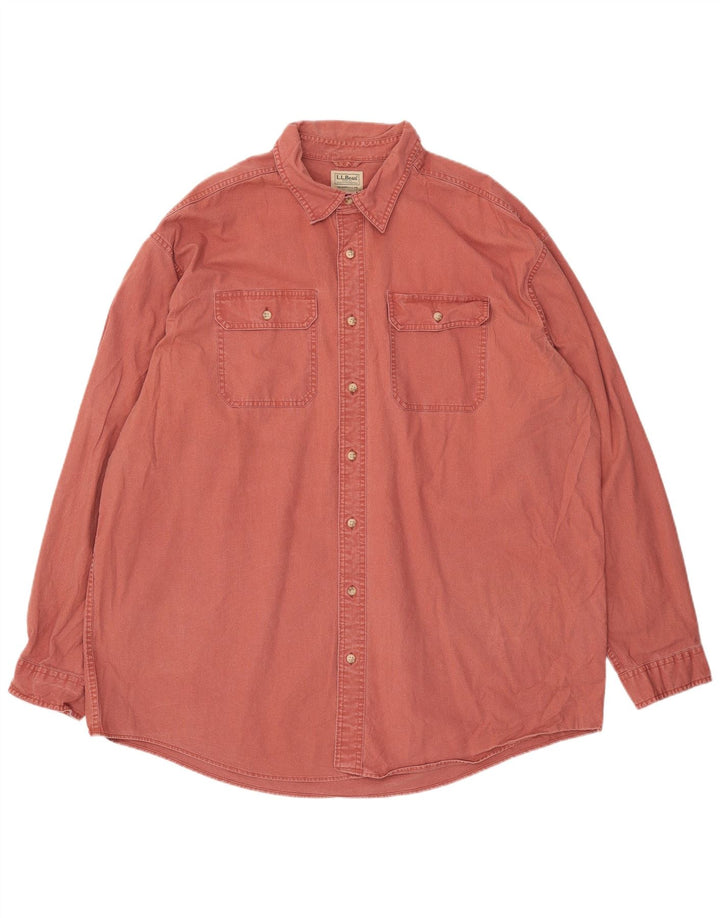 L.L.BEAN Camisa alta de ajuste tradicional para hombre 2XL Algodón rojo