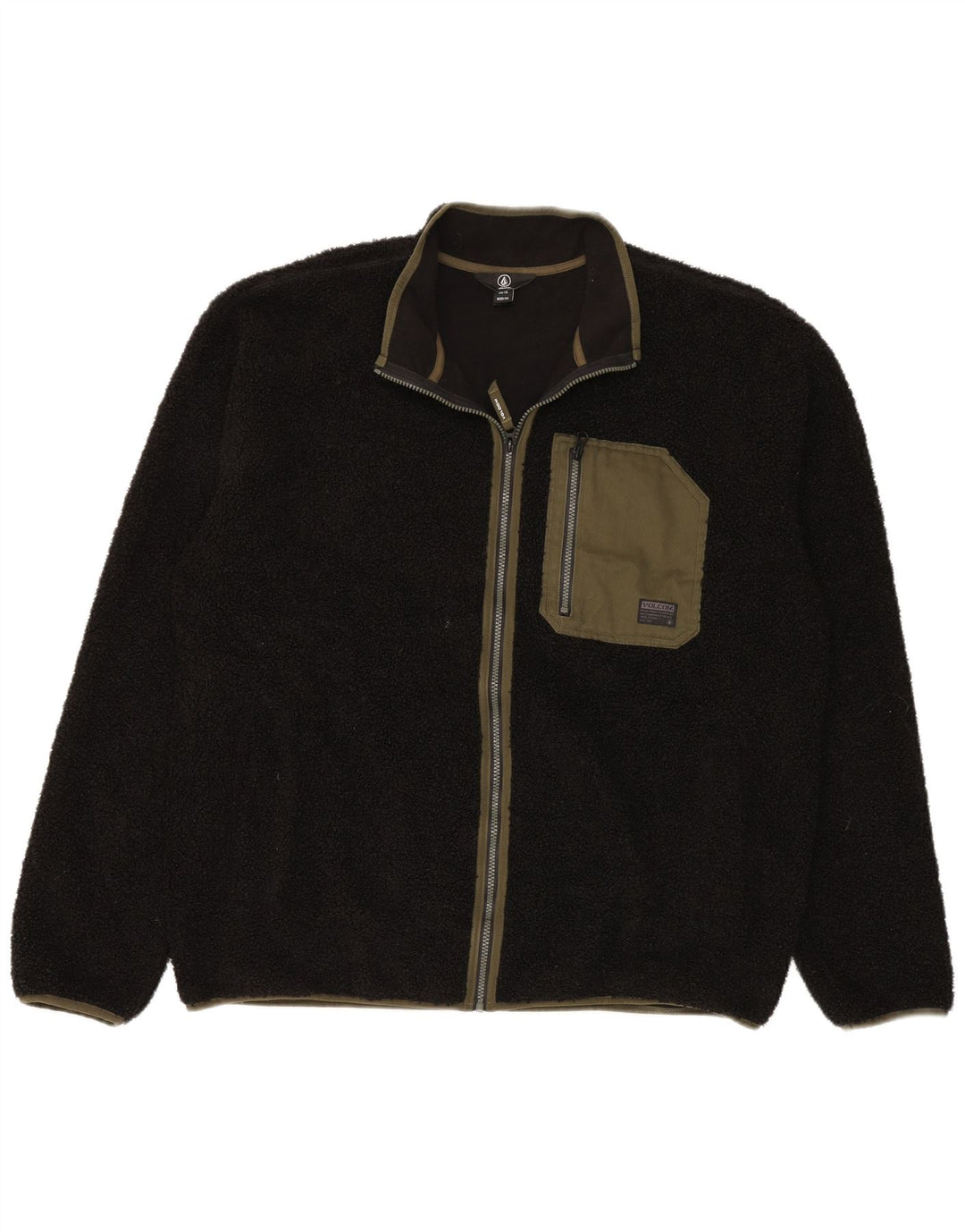 Volcom Chaqueta polar para hombre UK 44 2XL Poliéster negro