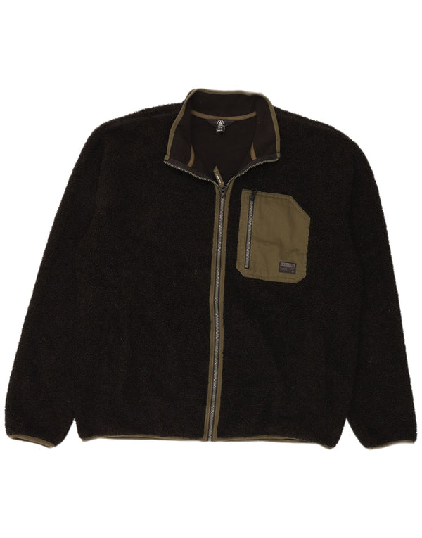 Volcom Chaqueta polar para hombre UK 44 2XL Poliéster negro