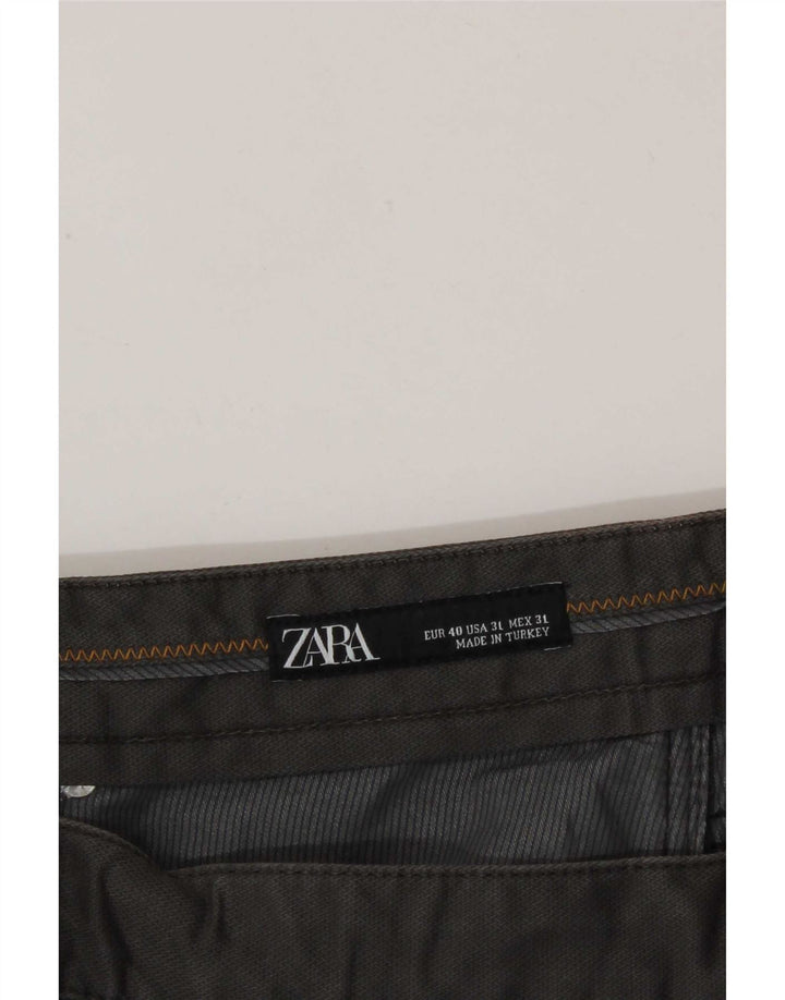 Zara Mens Slim Casual Pantalones EU 40 Medium W31 L32 Gris