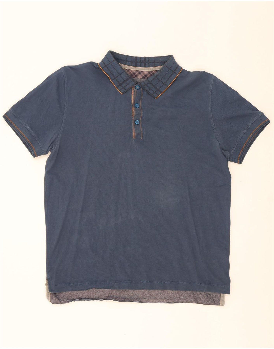 Hugo Boss Hombre Polo De Corte Regular De Algodón A Cuadros Azul Marino Medio