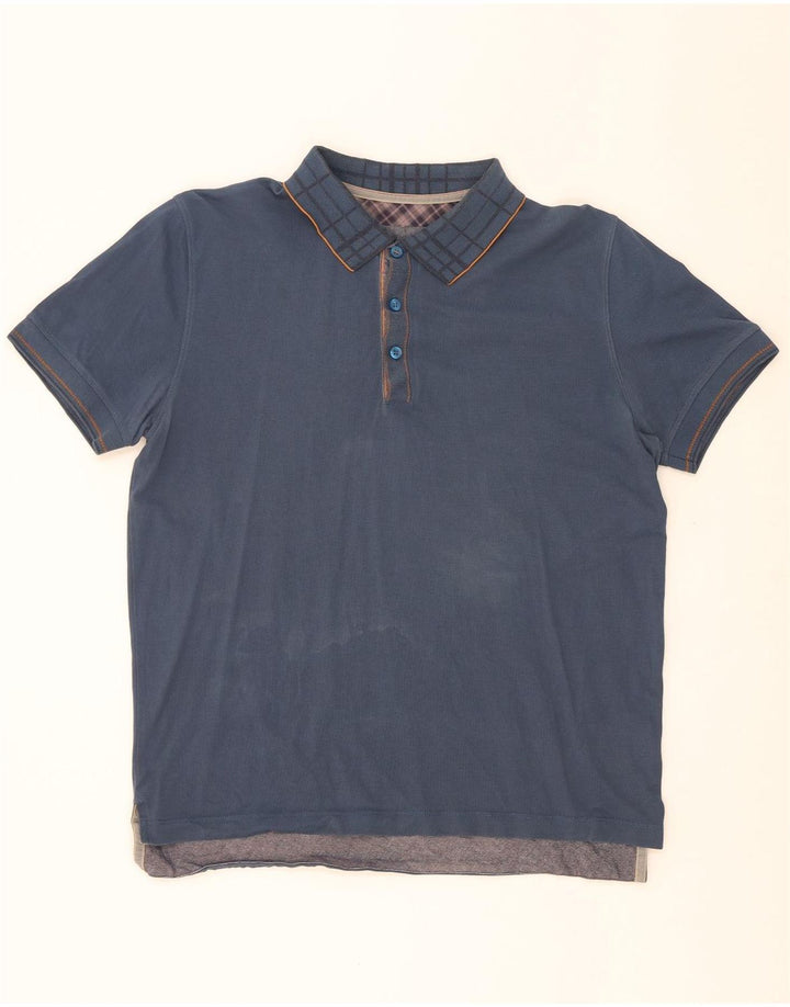Hugo Boss Hombre Polo De Corte Regular De Algodón A Cuadros Azul Marino Medio