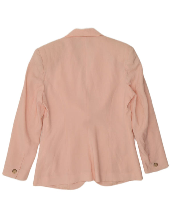 Benetton Blazer De 3 Botones IT 42 Lana Rosa Medio
