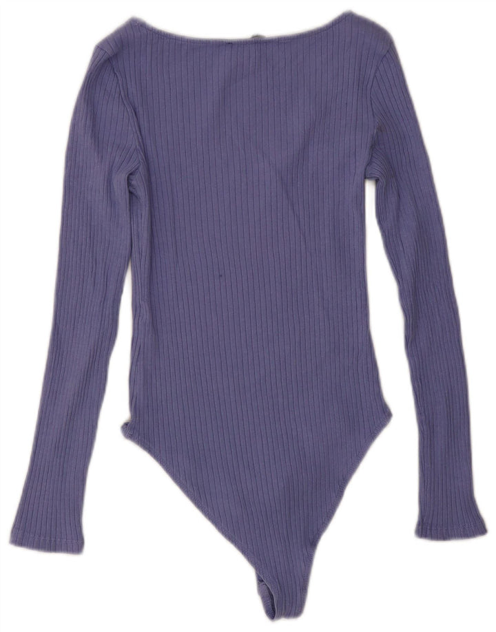 Zara Mujer Body Manga Larga UK 42 Mediano Púrpura