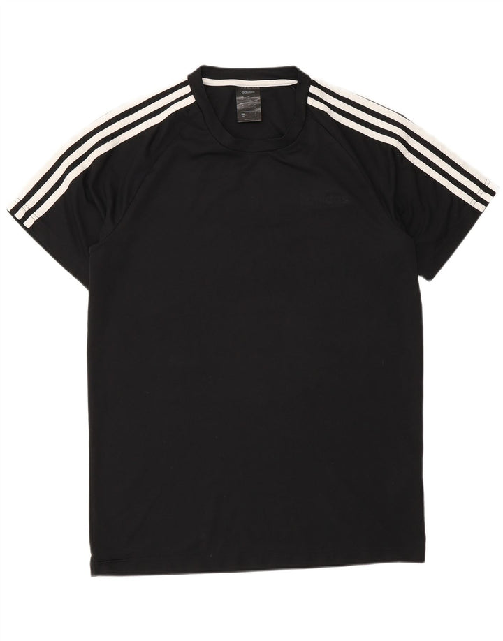 Adidas Hombre Climalite Camiseta Top Medium Negro Poliéster Deportes