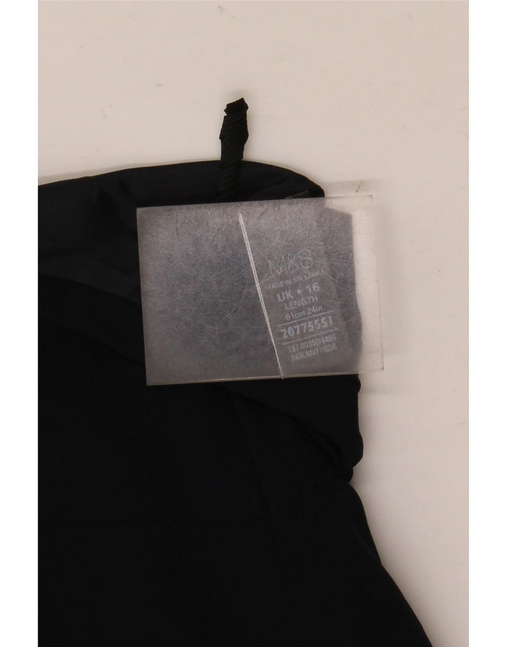 Marks & Spencer Falda acampanada para mujer UK 46 Grande W36 Poliéster azul marino