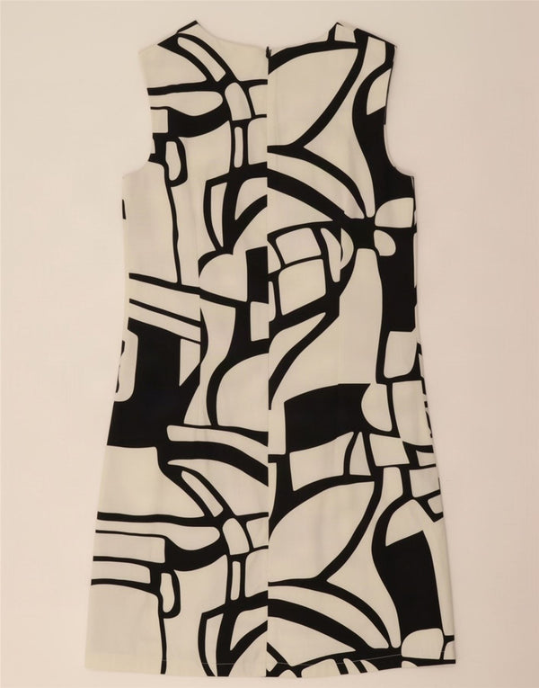 Desigual Vestido Acampanado Sin Mangas Con Patrón Abstracto EU 38 Medium White