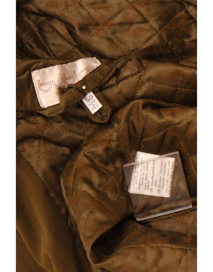 BYBLOS Abrigo para hombre IT 50 Algodón caqui grande