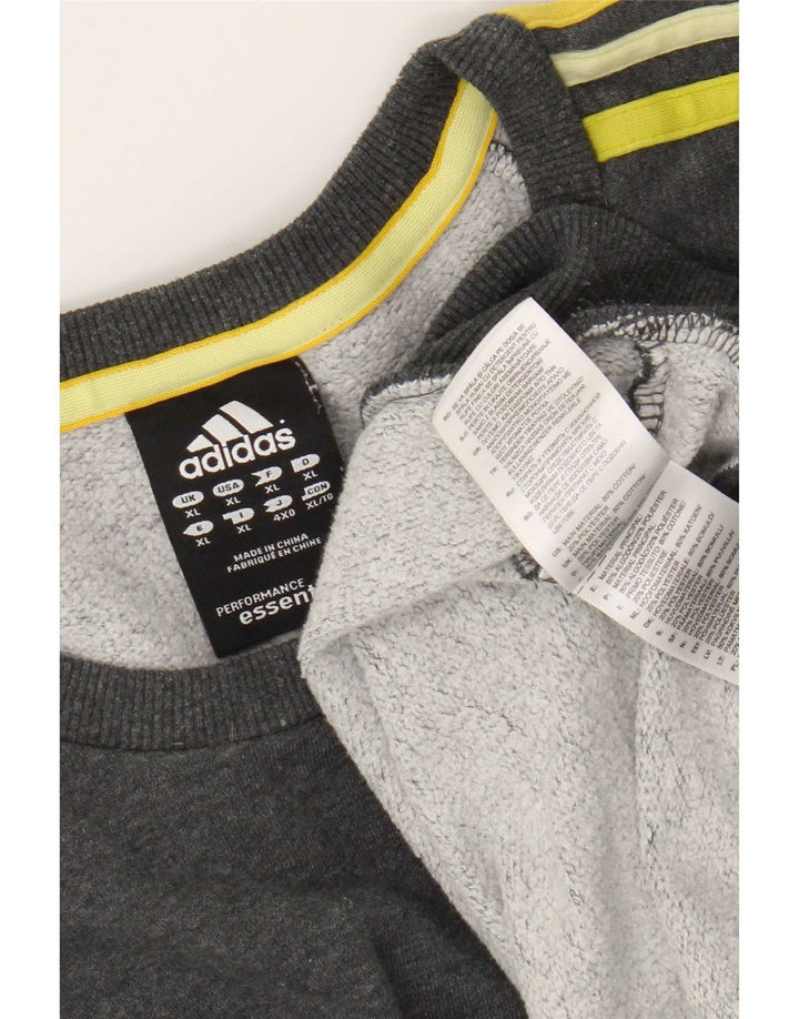 Adidas Hombre Sudadera Jumper XL Gris Algodón