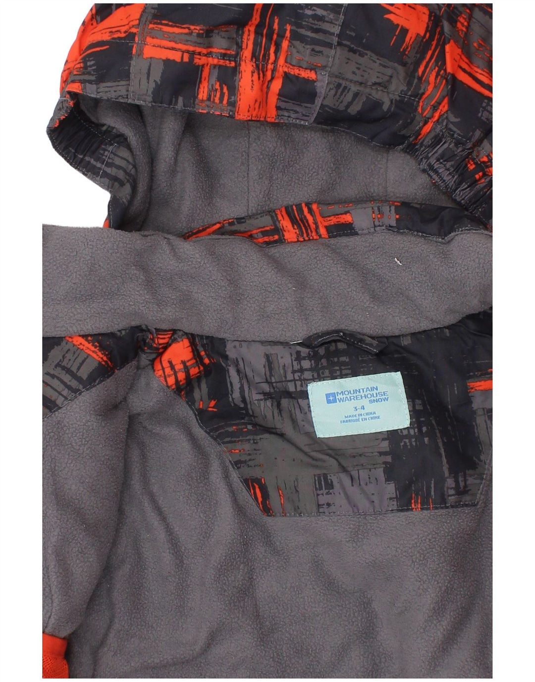 Mountain Warehouse Chaqueta cortavientos con capucha para niños de 3 a 4 años, cuadros grises