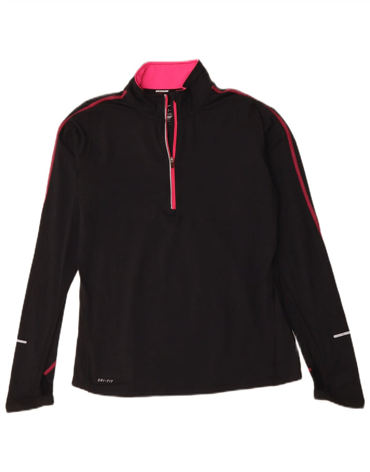 NIKE - Chándal Dri Fit con cremallera y cuello para mujer, talla M, color negro