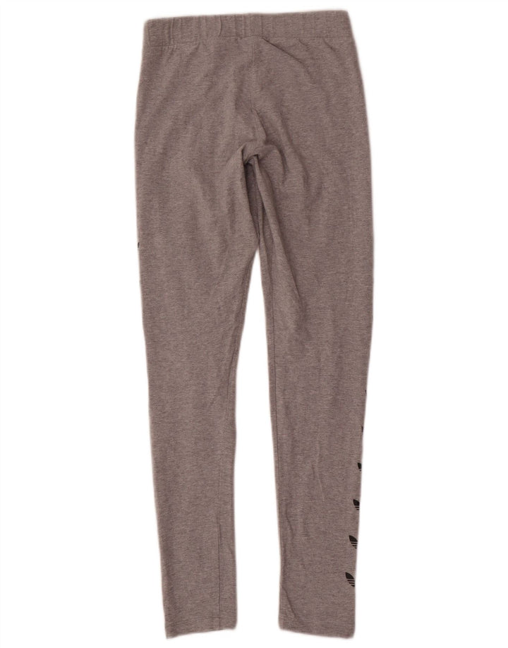Adidas Leggings gráficos para mujer UK 8 Small Gris Algodón