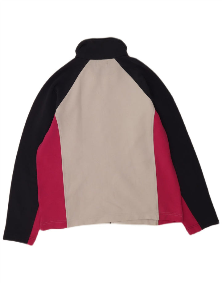 Kappa Chaqueta de chándal para mujer UK 40 Mediana Blanco Colorblock Poliéster