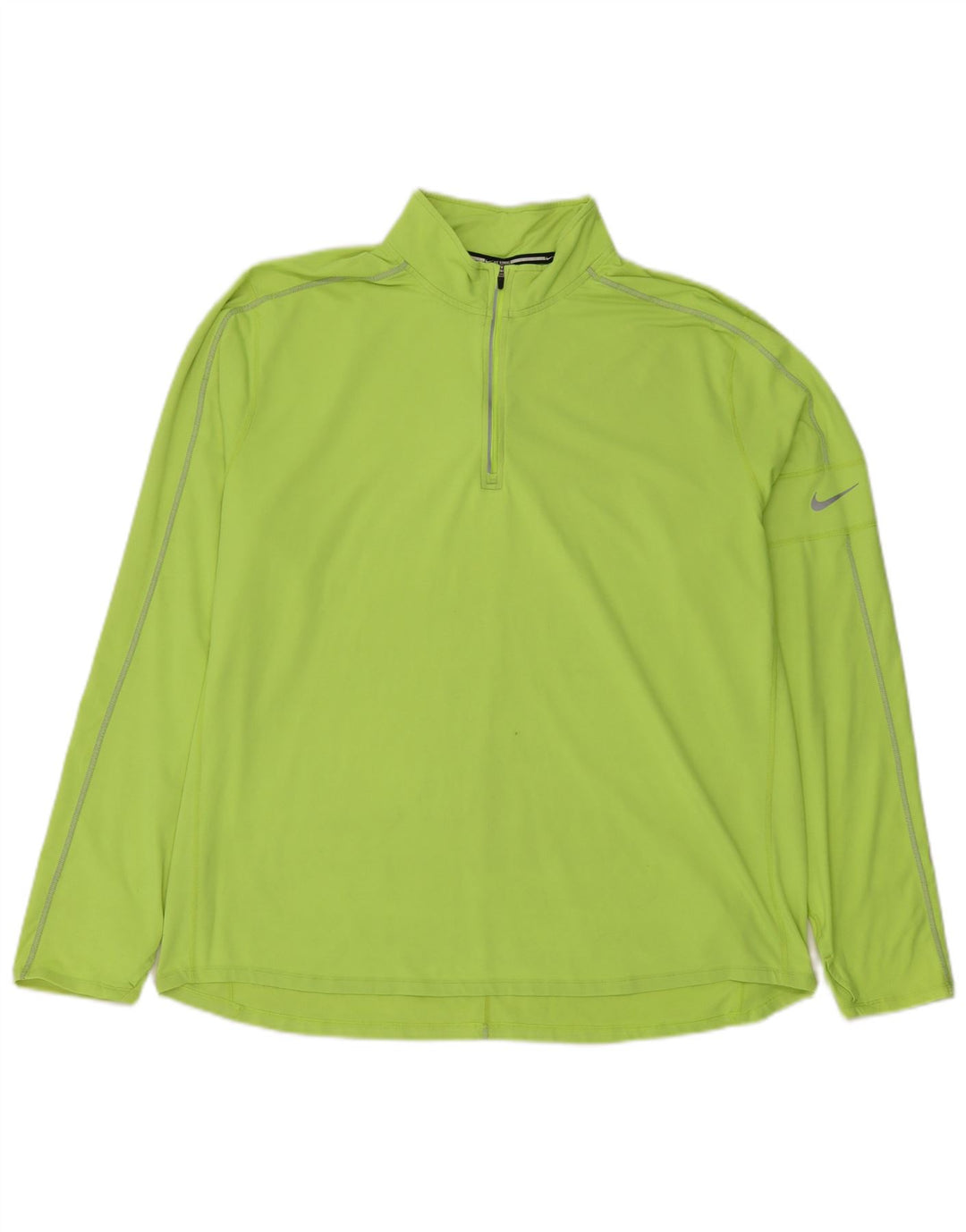 Nike Dri Fit - Chándal con cremallera y cuello para hombre, talla 2XL, poliéster verde