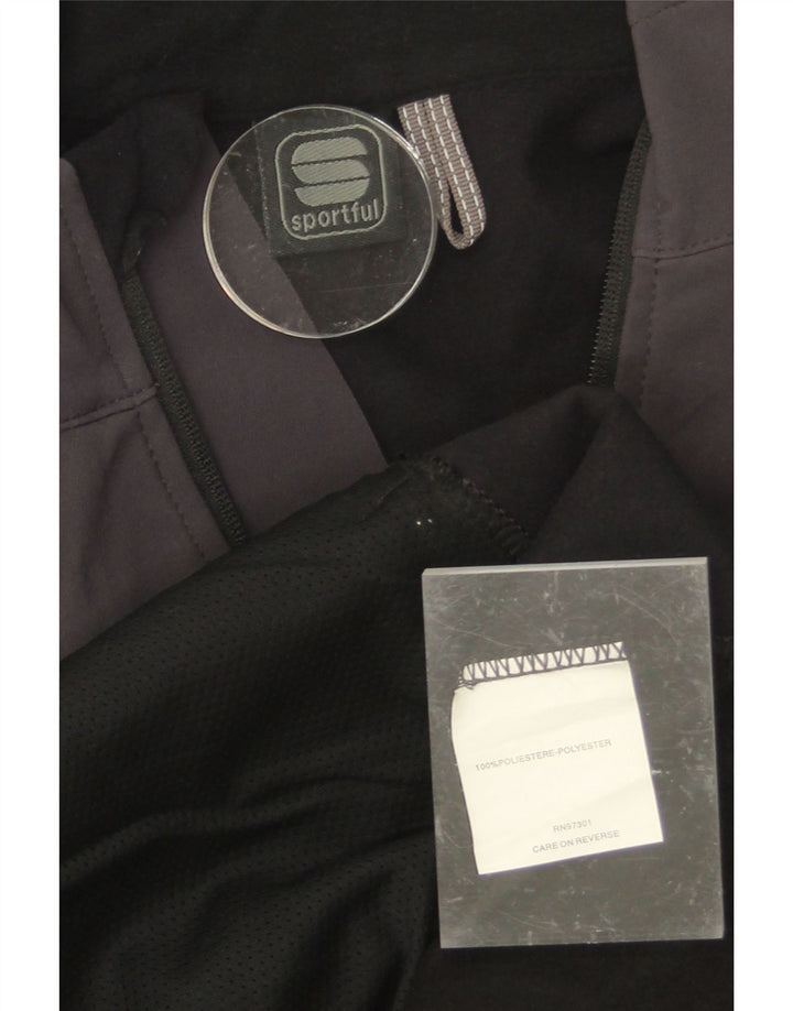SPORTFUL Mens Tracksuit Top Jacket IT 50 Medium Grey Colourblock Polyester Vintage Sportful and Second-Hand Sportful from Messina Hembry 
