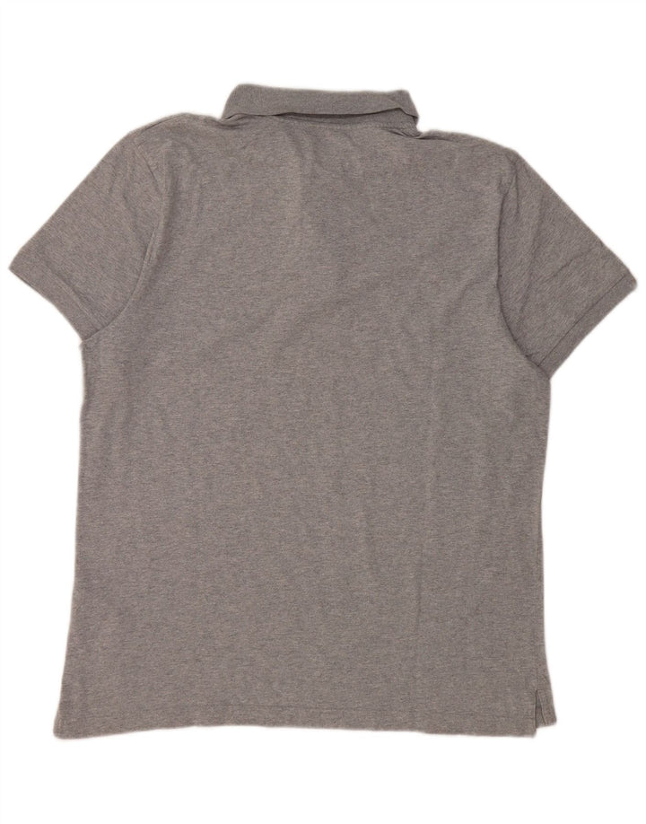 Nike Polo gráfico para hombre de algodón moteado gris grande