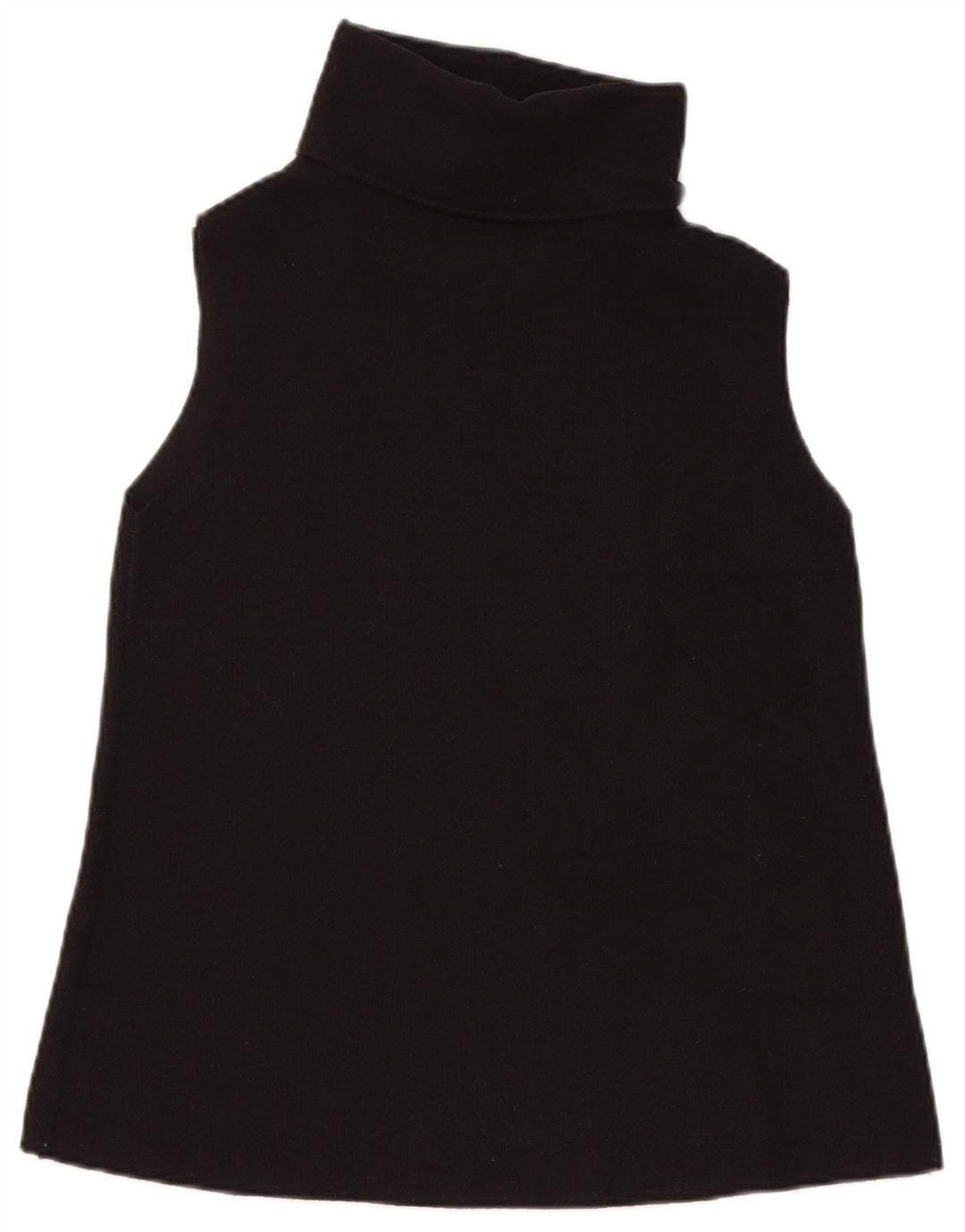 Zara Mujer Chaleco Tank Top UK 12 Medium Negro Algodón