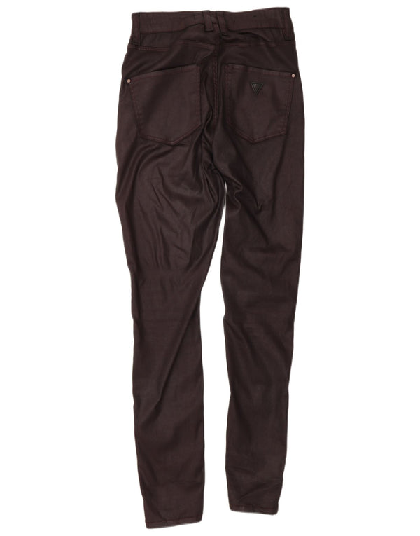 Vaqueros Guess Mujer Skinny W27 L28 Algodón Burdeos