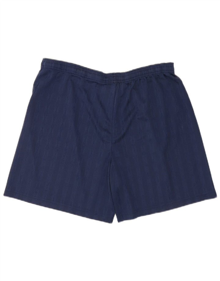 Umbro Pantalones cortos deportivos gráficos para hombre XL Poliéster azul marino