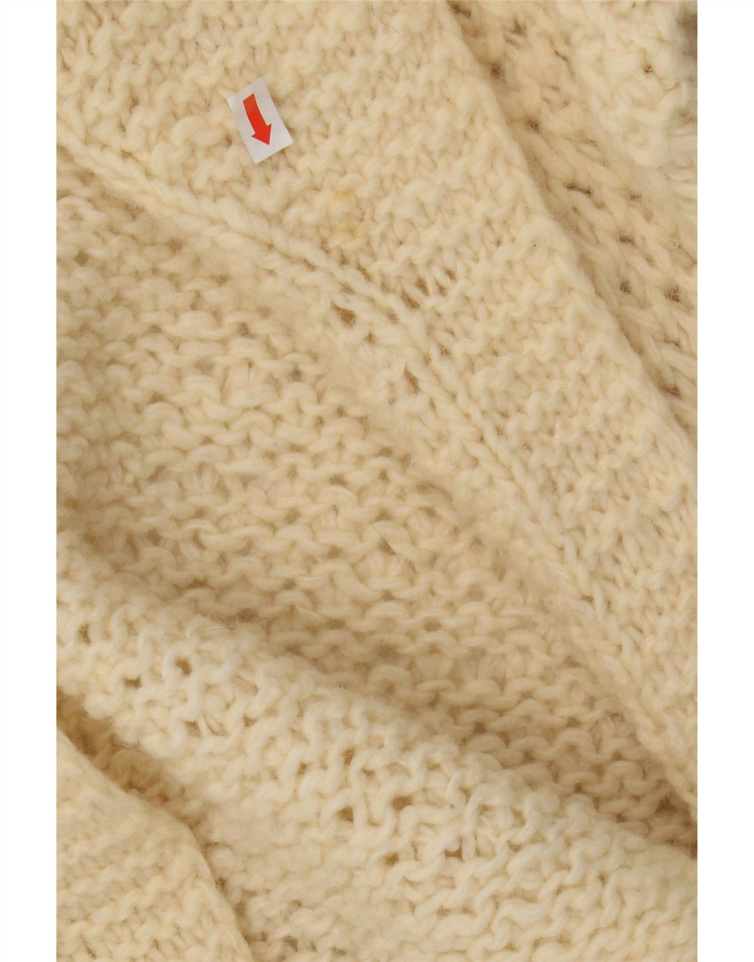 VINTAGE Womens Open Cardigan Sweater UK 14 Medium Beige Vintage Vintage and Second-Hand Vintage from Messina Hembry 