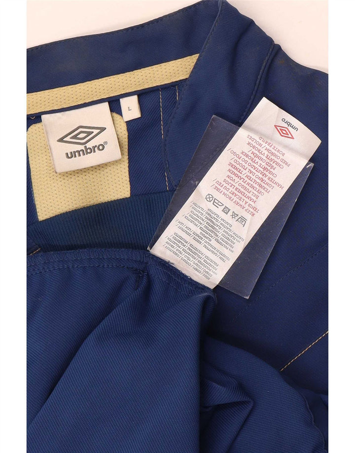 Umbro Mens Graphic Pullover Chándal Top Chaqueta Grande Azul Rayas