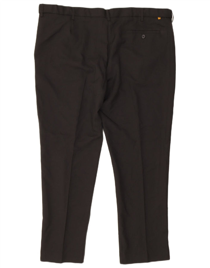 Farah Mens Classic Slim Chino Pantalones W44 L29 Poliéster Negro