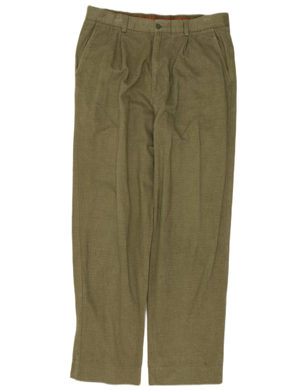 Valentino - Pantalón chino con pinzas para hombre IT 52 XL W38 L32 Verde