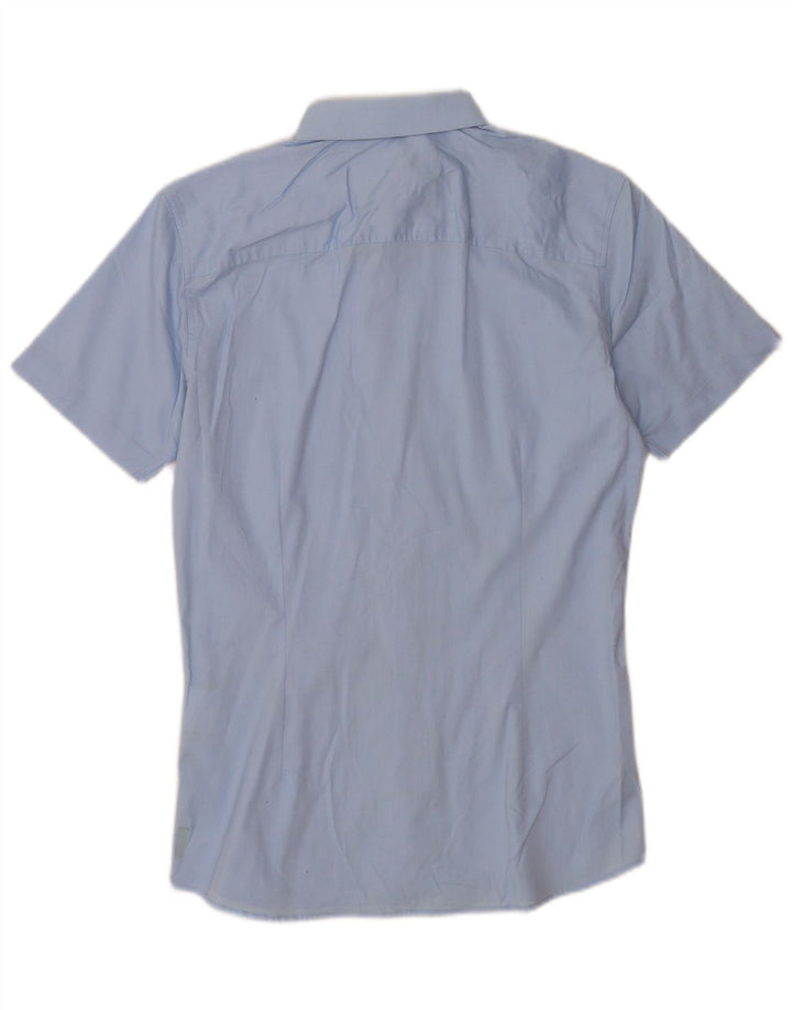 Camisa Jack & Jones Hombre Manga Corta Talla 40 Algodón Azul Medio