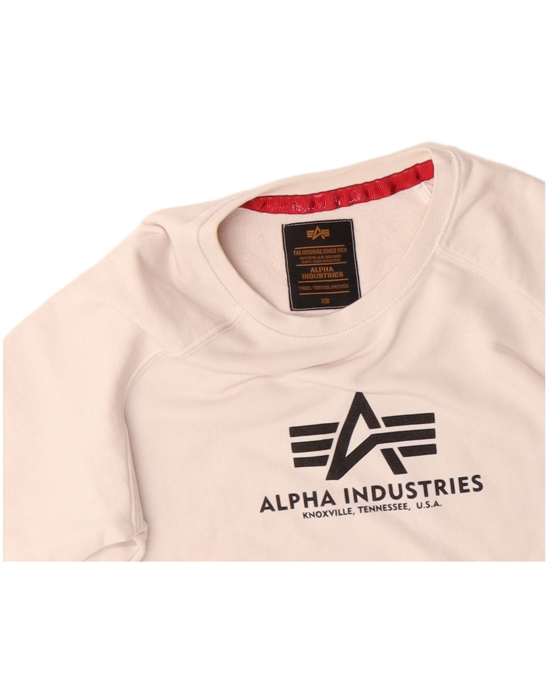ALPHA INDUSTRIES Sudadera con gráfico para Hombre Jersey XS Blanco