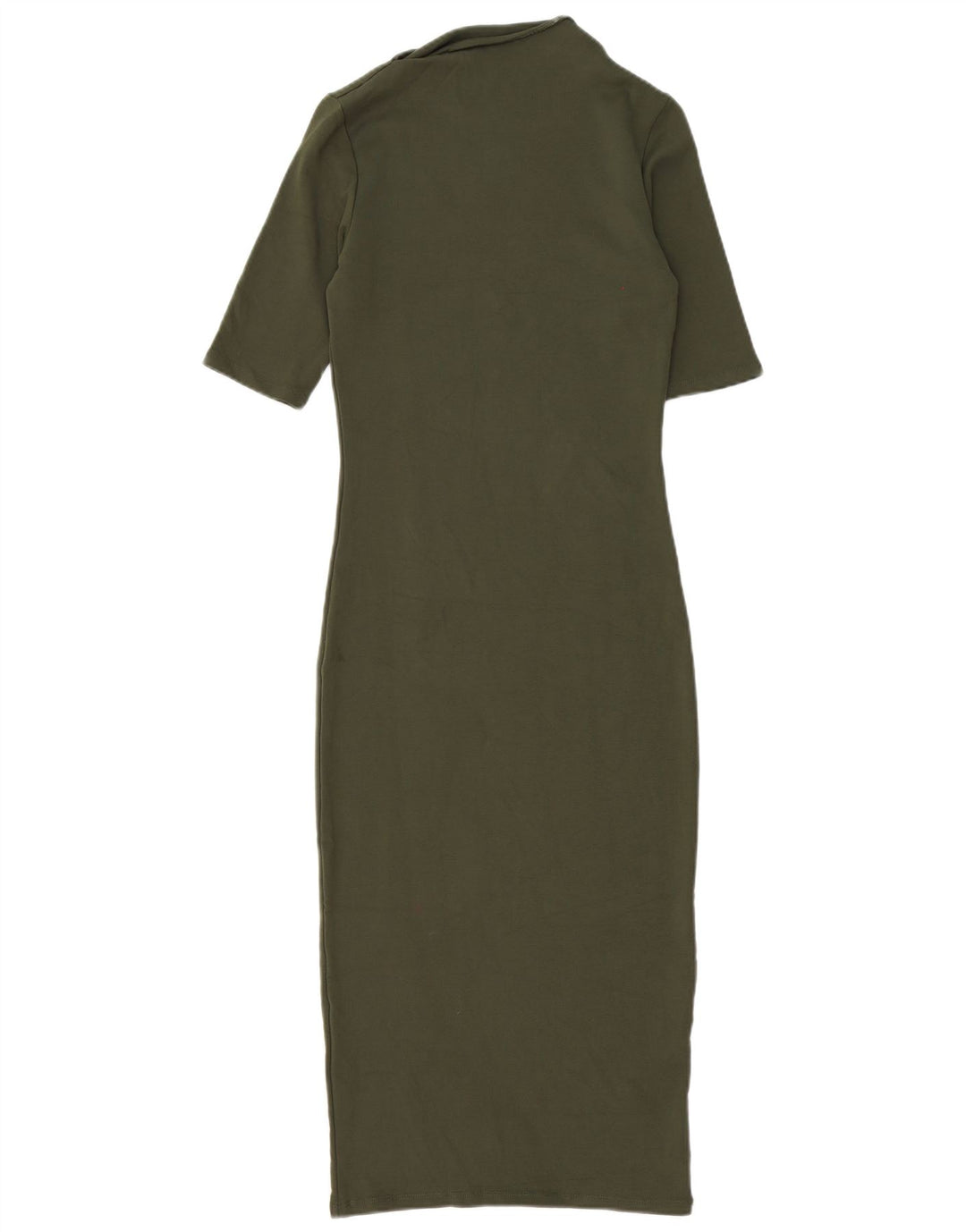 Zara Mujer Vestido Ajustado Reino Unido 10 Pequeño Caqui