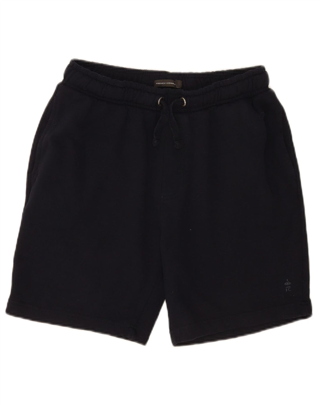 French Connection Pantalones cortos deportivos para hombre pequeños de algodón azul marino