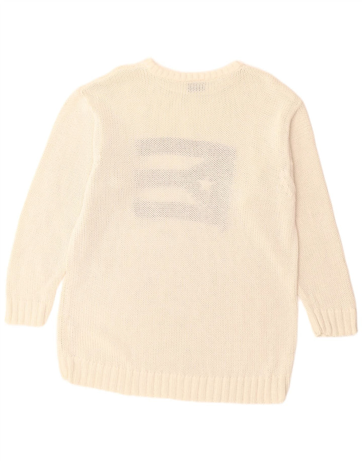 ARIZONA Jersey con cuello redondo y gráfico para hombre de algodón blanco grande