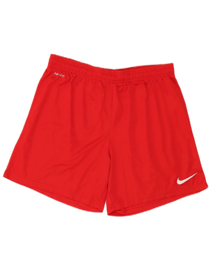 Nike - Pantalones cortos deportivos Dri Fit para hombre, poliéster rojo grande