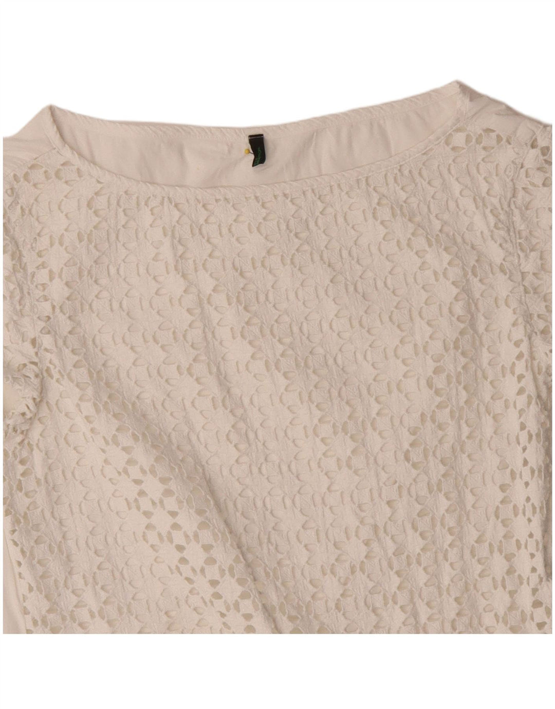 Benetton Blusa Mujer ES 44 Mediano Blanco