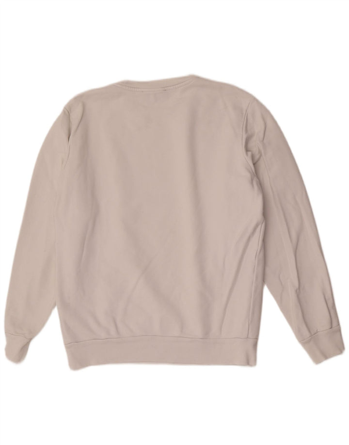Diesel Hombre Sudadera Gráfica Jersey Grande De Algodón Blanco