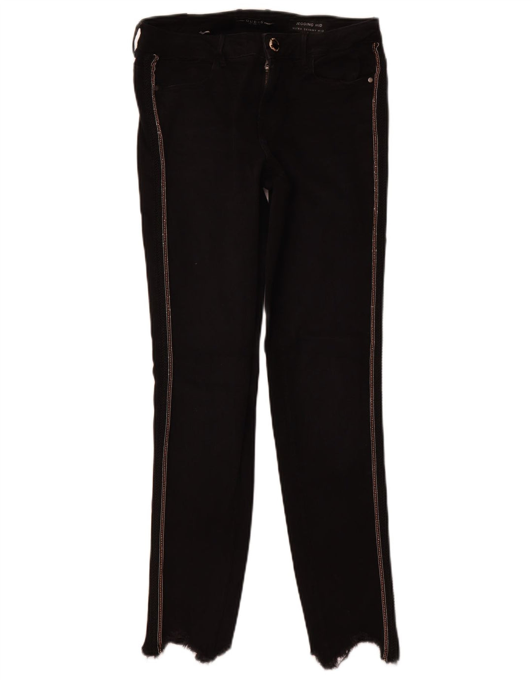 GUESS Vaqueros ajustados Jegging de talle medio para mujer W28 L28 Algodón negro