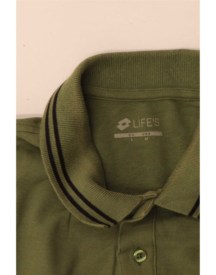 Lotto Polo Regular Fit para Hombre Verde Grande