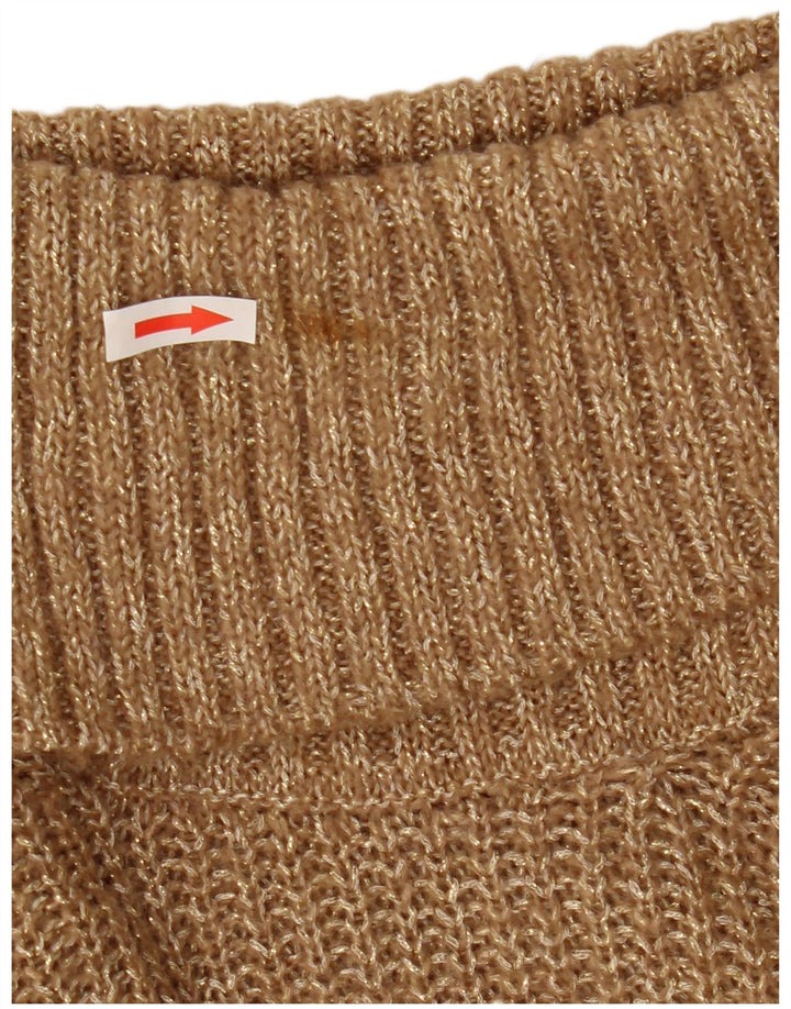 Massimo Dutti Jersey con cuello vuelto para mujer UK 10 Small Beige Moteado