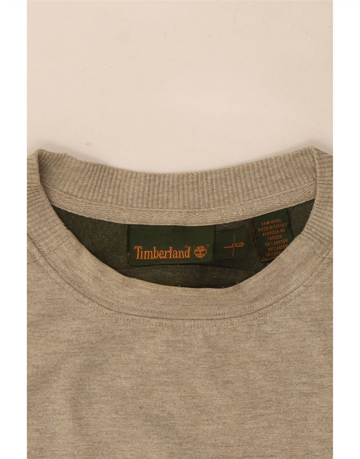 Timberland Hombres Top Manga Larga Grande Gris Algodón