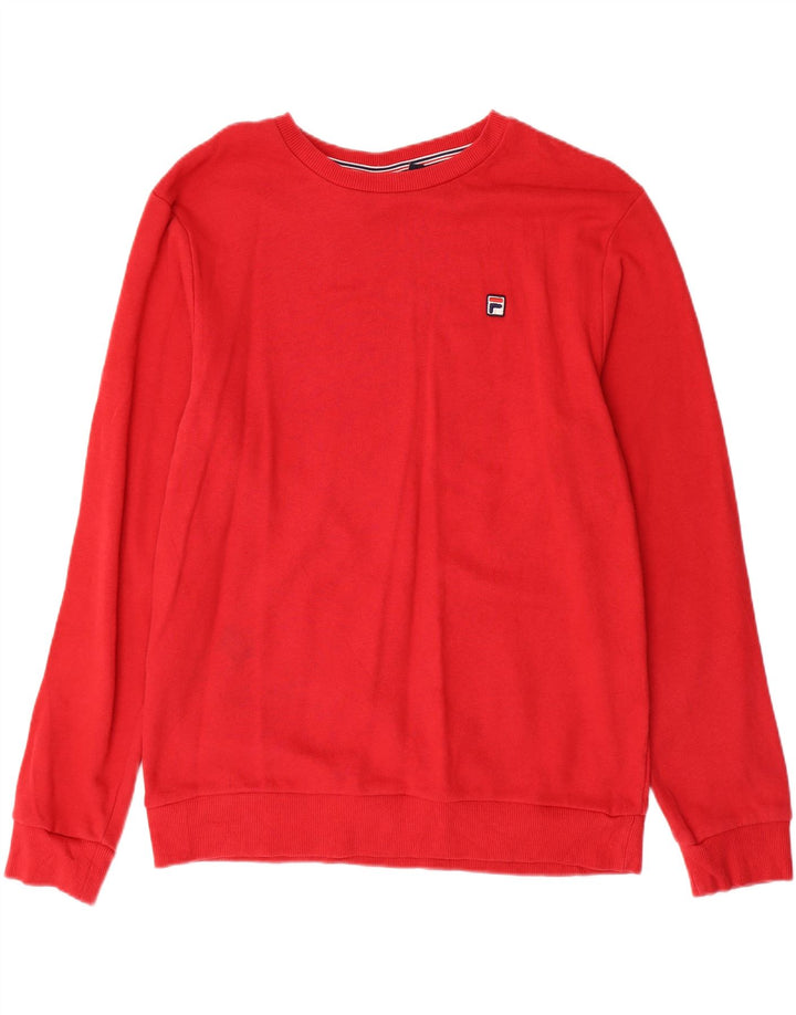 FILA Mens Sweatshirt Jumper Small Red Cotton