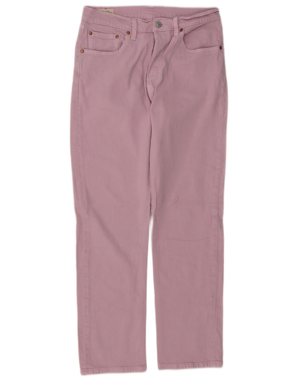 LEVI'S Vaqueros Rectos 501 Mujer W28 L28 Algodón Rosa