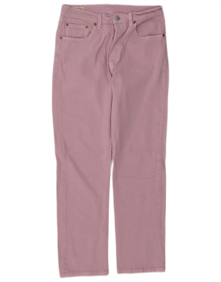 LEVI'S Vaqueros Rectos 501 Mujer W28 L28 Algodón Rosa
