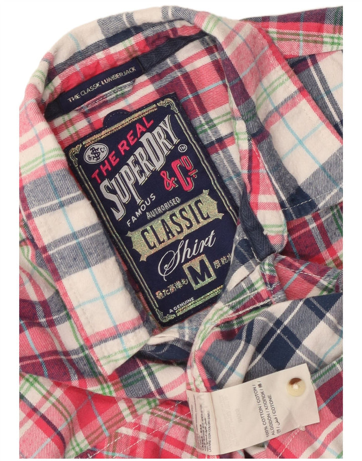Superdry Camisa de franela de corte clásico para mujer, talla M, algodón multicolor
