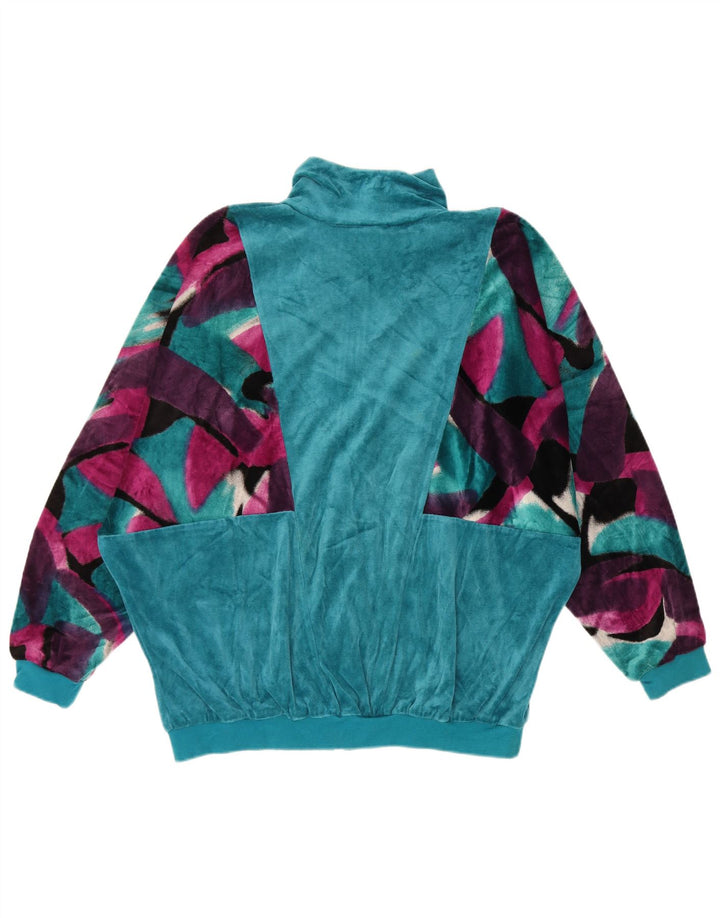 Schneider Chaqueta De Chándal De Terciopelo Para Mujer IT 44 Azul Medio Geométrico
