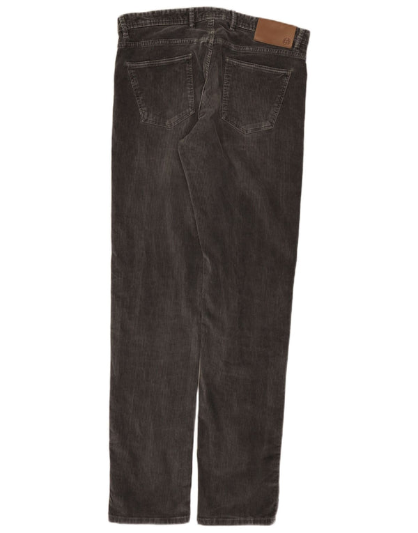 Massimo Dutti Pantalones de pana ajustados para hombre EU 42 Large W32 L33 Gris