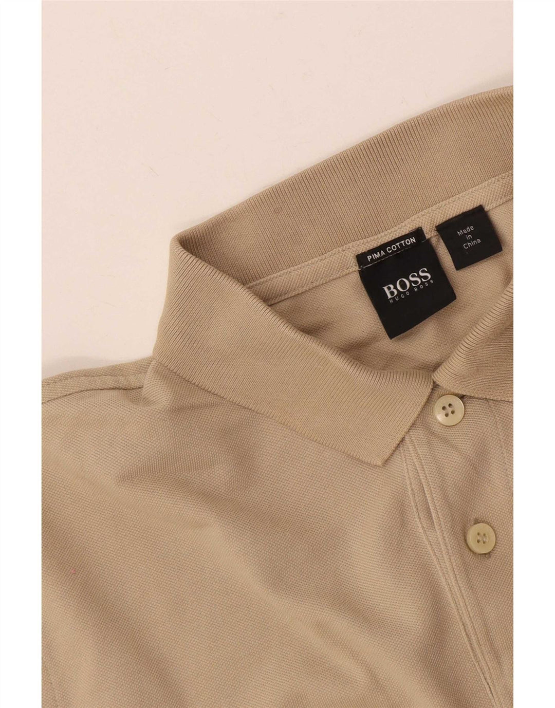 Polo Hugo Boss Hombre Pequeño Algodón Beige
