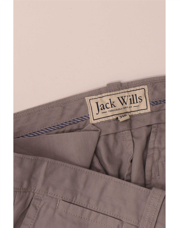 Jack Wills Pantalones chinos ajustados para hombre W34 L32 Gris