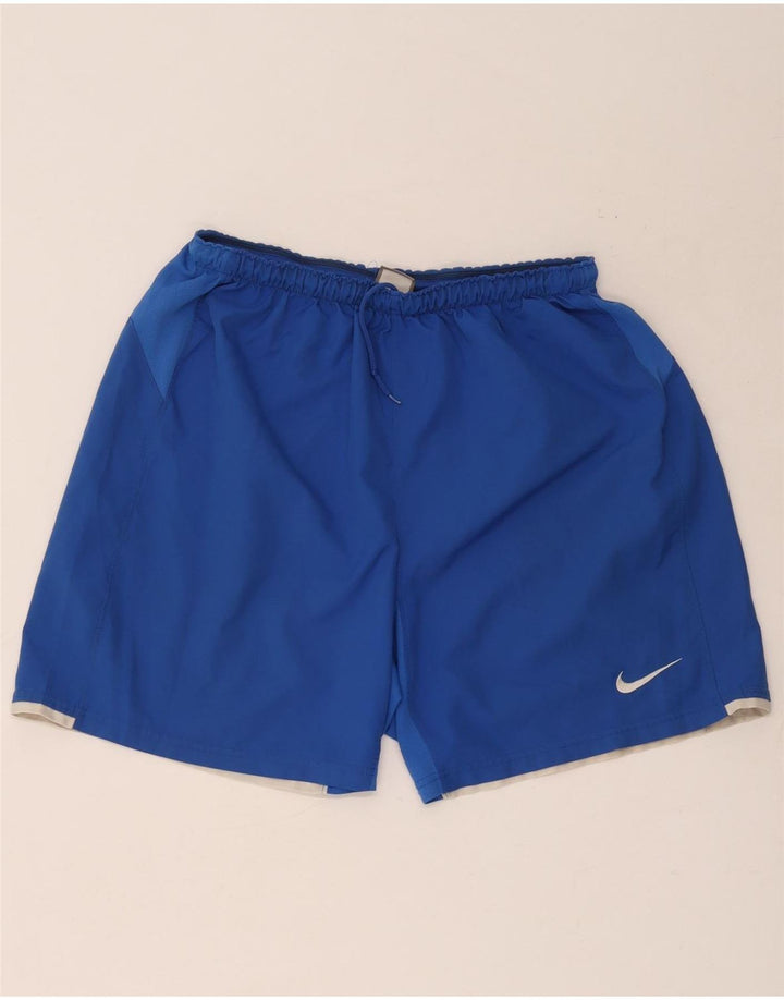 Nike - Pantalones cortos deportivos para hombre, poliéster azul grande